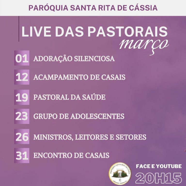 Leia mais sobre o artigo Lives das Pastorais